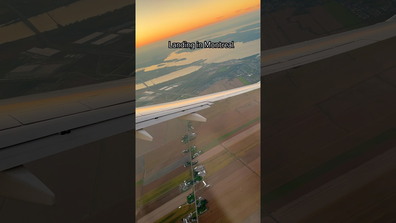Landing at the Montreal airport  
