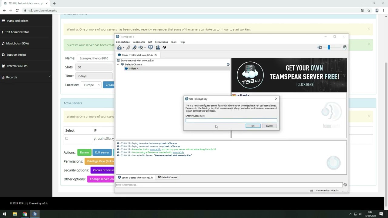 Unlimited TS3 for Free: How to Create a Permanent Server in 2023