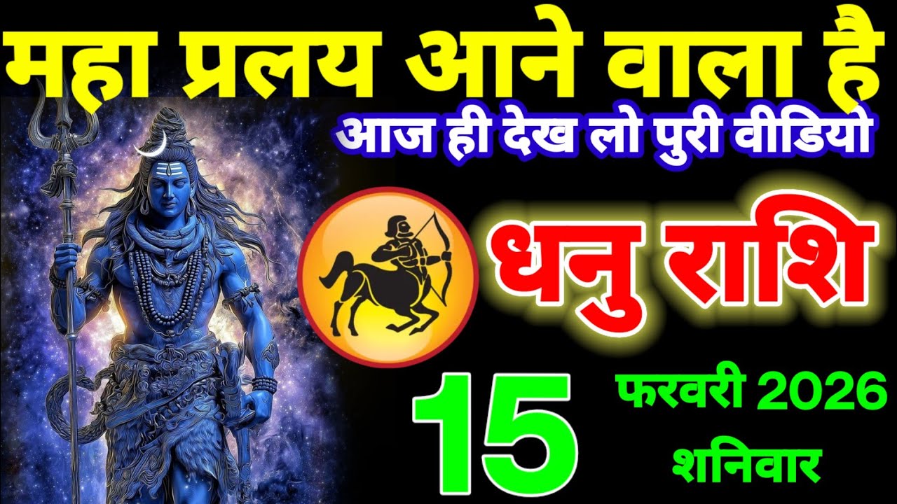 धनु राशि वालों 15 फरवरी 2026 आपकी जिंदगी में भूकंप आने वाला है,महादेव की कसम मित्रों! Dhanu Rashifal