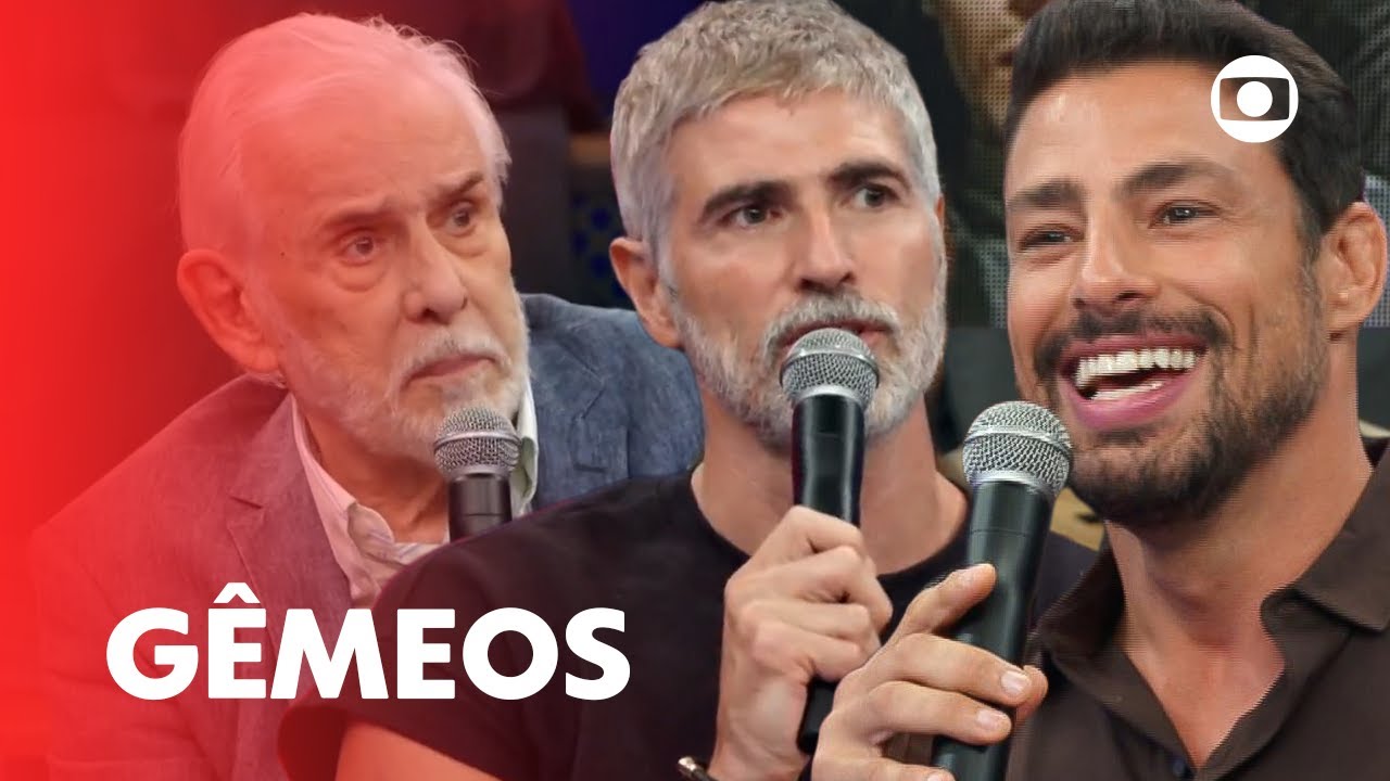 Cauã Reymond, Giannecchini e Francisco Cuoco falam sobre interpretar gêmeos | Altas Horas | Tv Globo