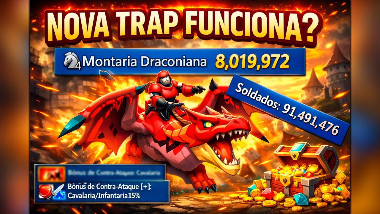 TESTANDO A NOVA FORMAÇÃO TRAP no LORDS MOBILE! 💀