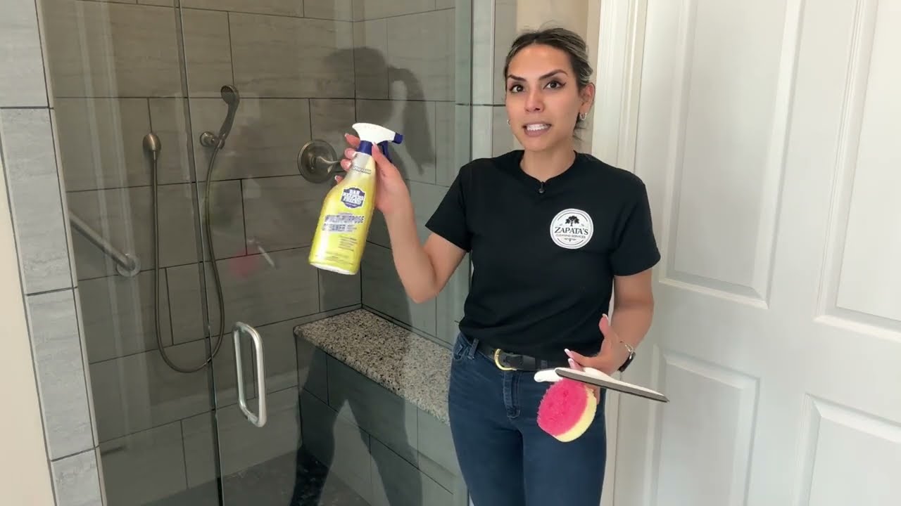 How to Remove Hard Water Stains from Glass Shower Doors | Bar Keepers Friend Tutorial