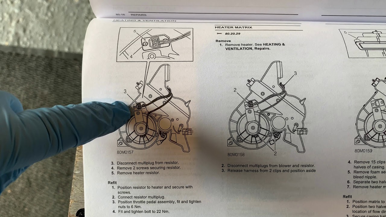 MG TF Replace blower resistor