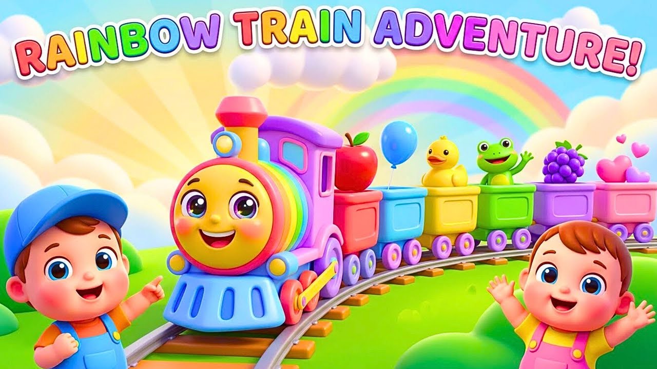 Color Train Song 🚂 | Learn Colors with 3D Cartoon Train | Kids Preschool Video #cartoon