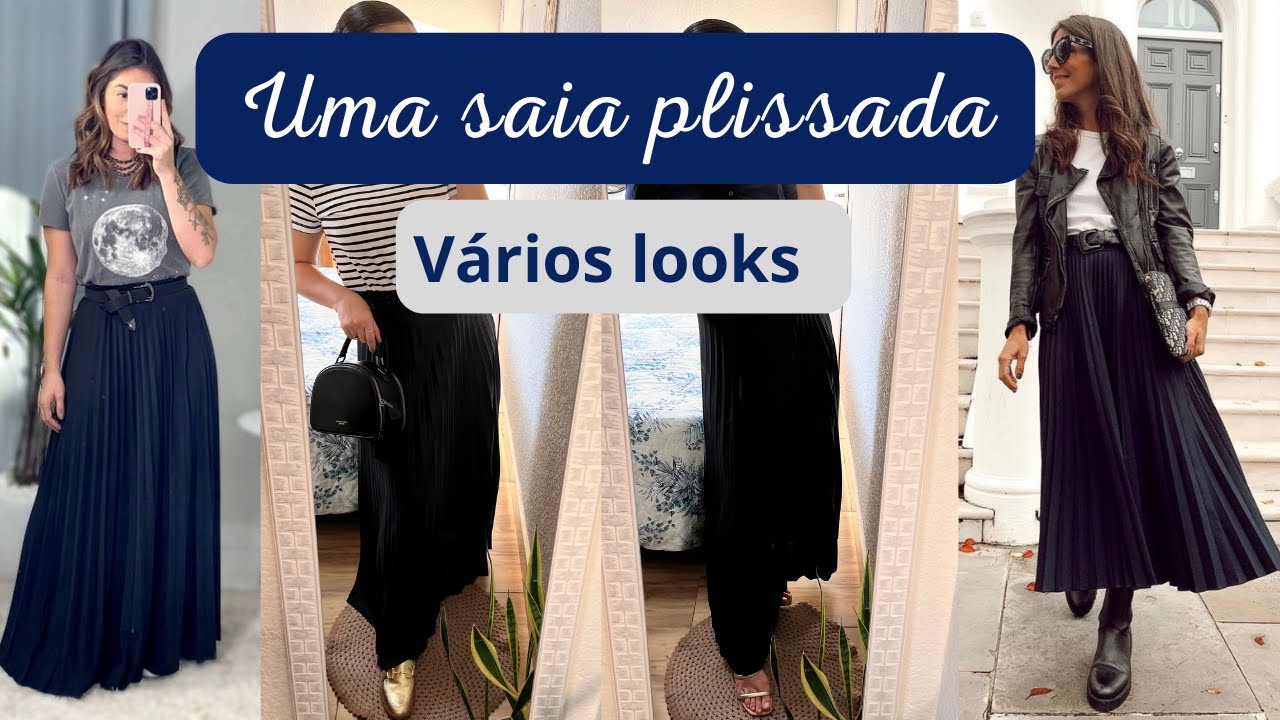 10 LOOKS COM UMA SAIA PLISSADA DE R$30,00🤩