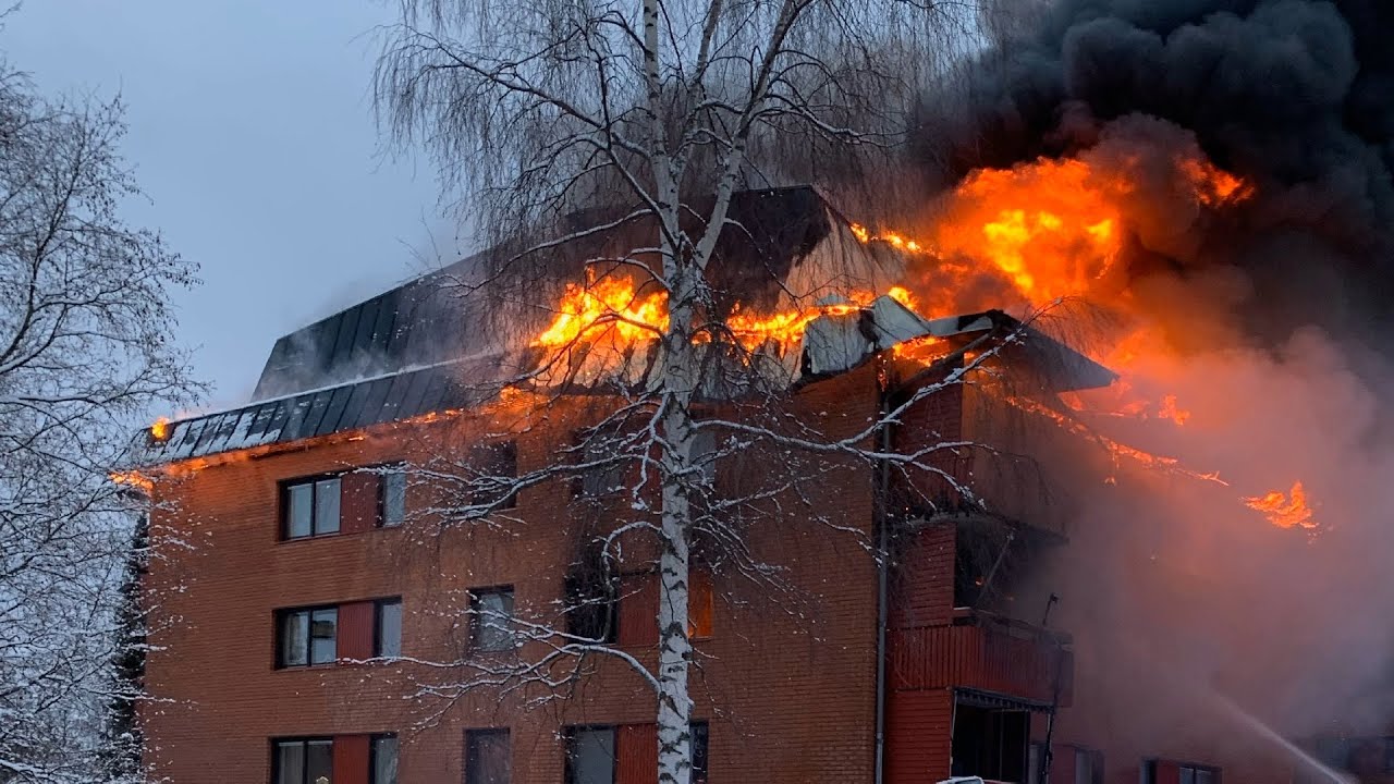 Dramatisk brand i Ånge TRAILER