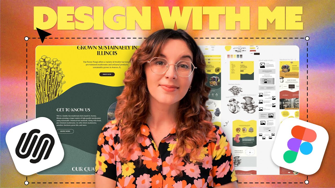 How I made this fun colorful mushroom website 🍄 my full web design process