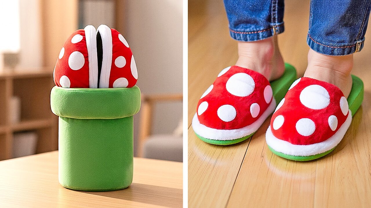 👟 COOL SHOE CRAFTS 🎨🍄 How to Make Creative DIY Slippers at Home
