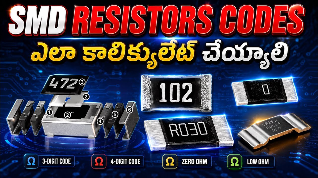 SMD Resistor Codes Calculation in Telugu