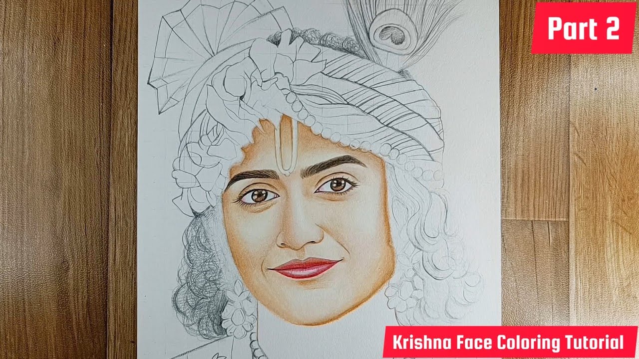 Krishna Janmashtami Drawing, Sumedh mudgalkar as Krishna Drawing, Step By Step Part 2
