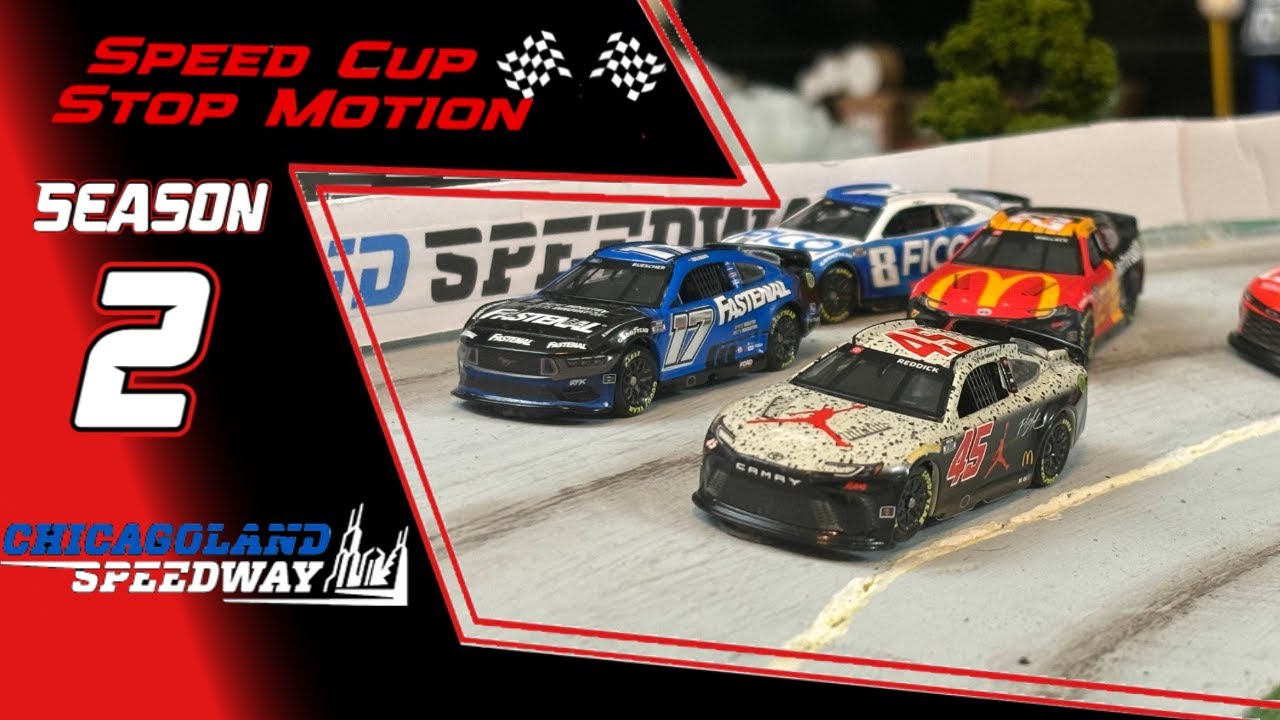 NASCAR Stop Motion: Speed Cup Stop Motion //S2/R4// - Chicagoland Speedway