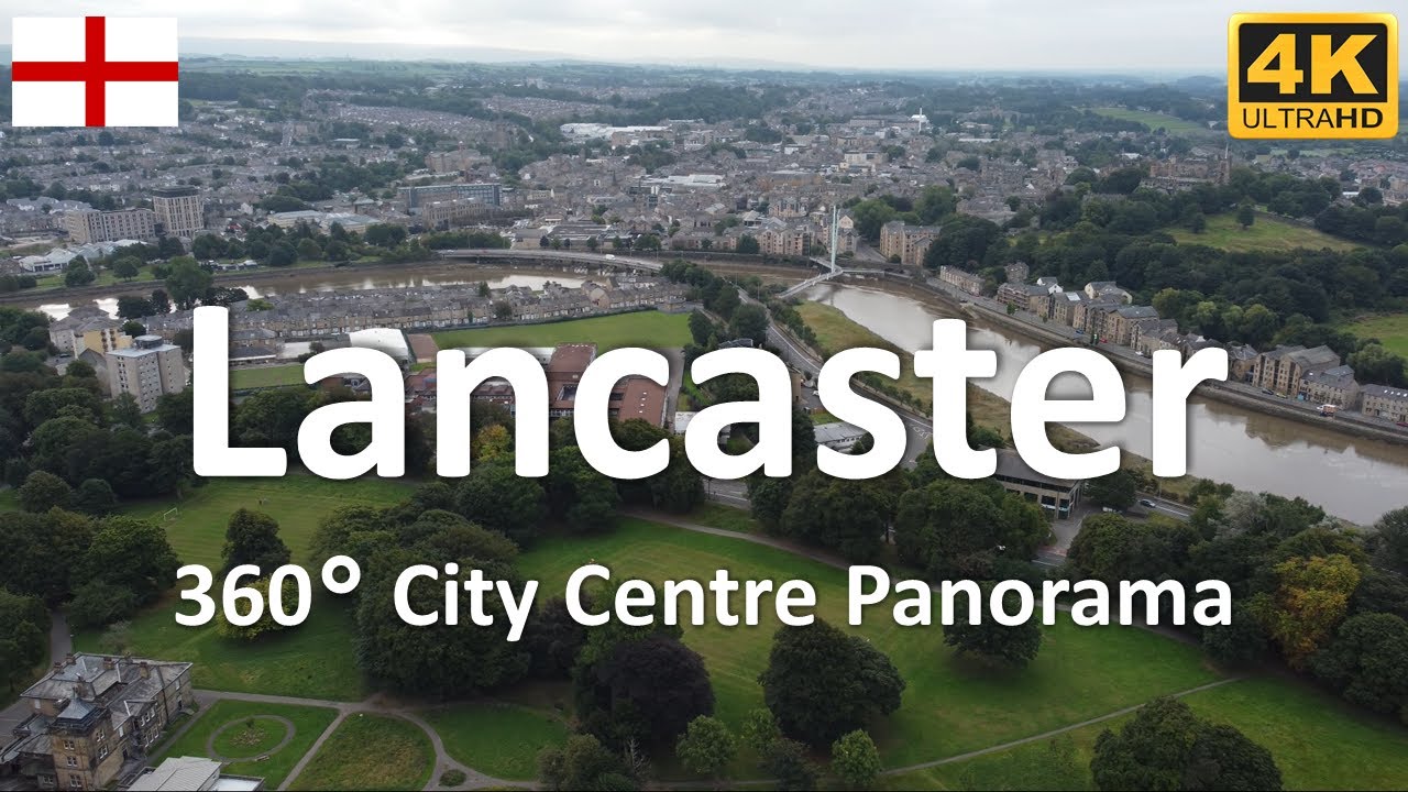 Lancaster - City Centre Panorama | England | UK - 4k 360&deg;