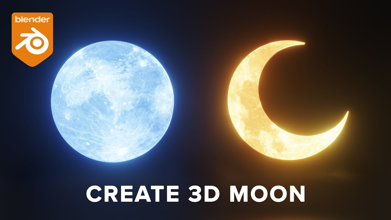 Blender Tutorial ~ How to Create 3D Moon In blender in 1 min !