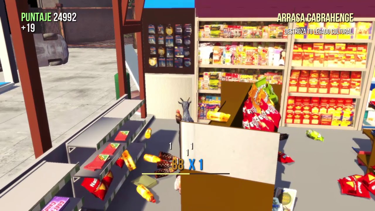 Goat Simulator Soy una cabra loca, Maltrato al señor Humano
