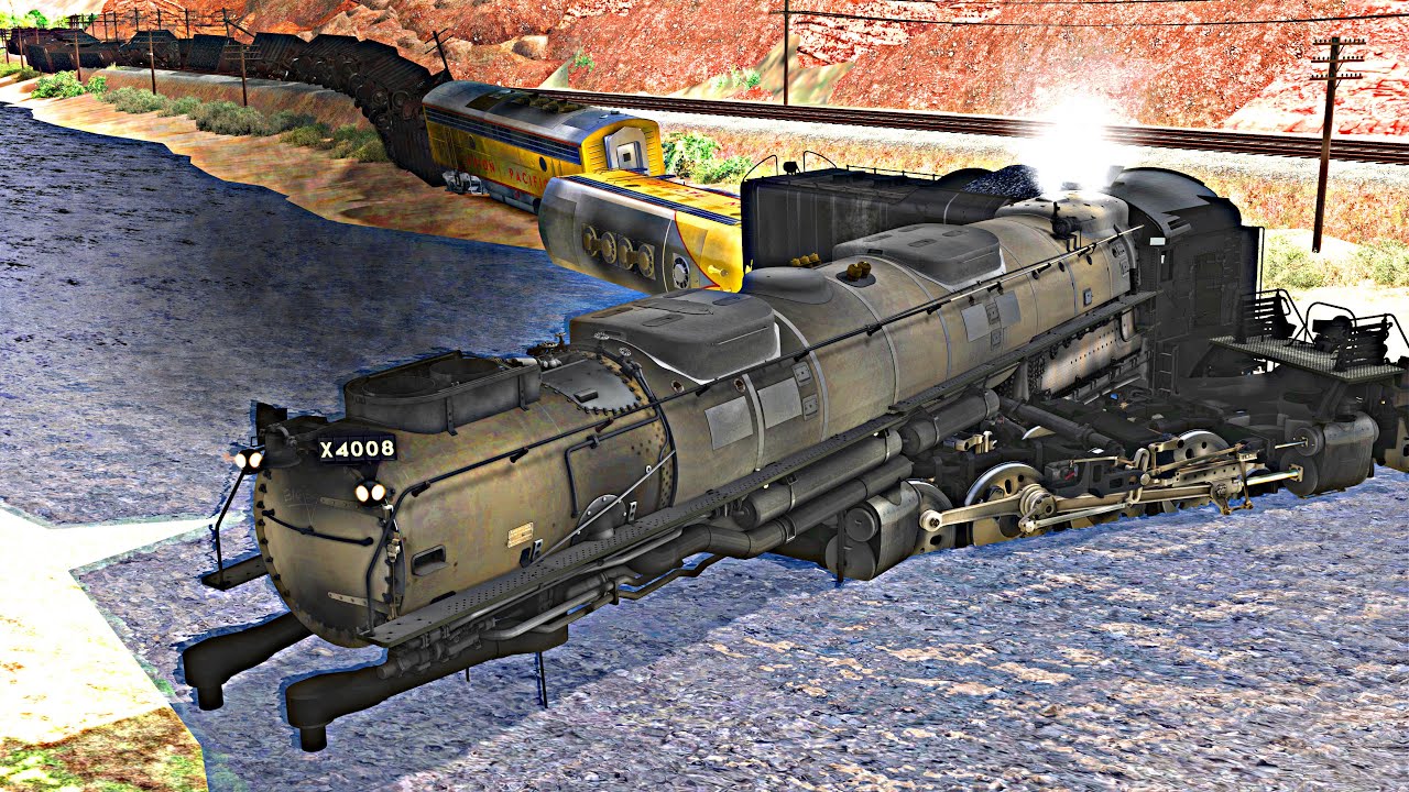 BIG BOY Locomotive DERAILMENT CRASH!