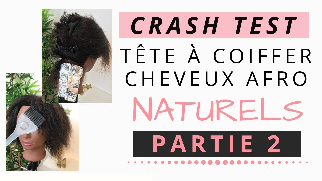 CRASH TEST  décoloration et coloration sur TETE A COIFFER CHEVEUX AFRO naturels de Amazon  PARTIE 2