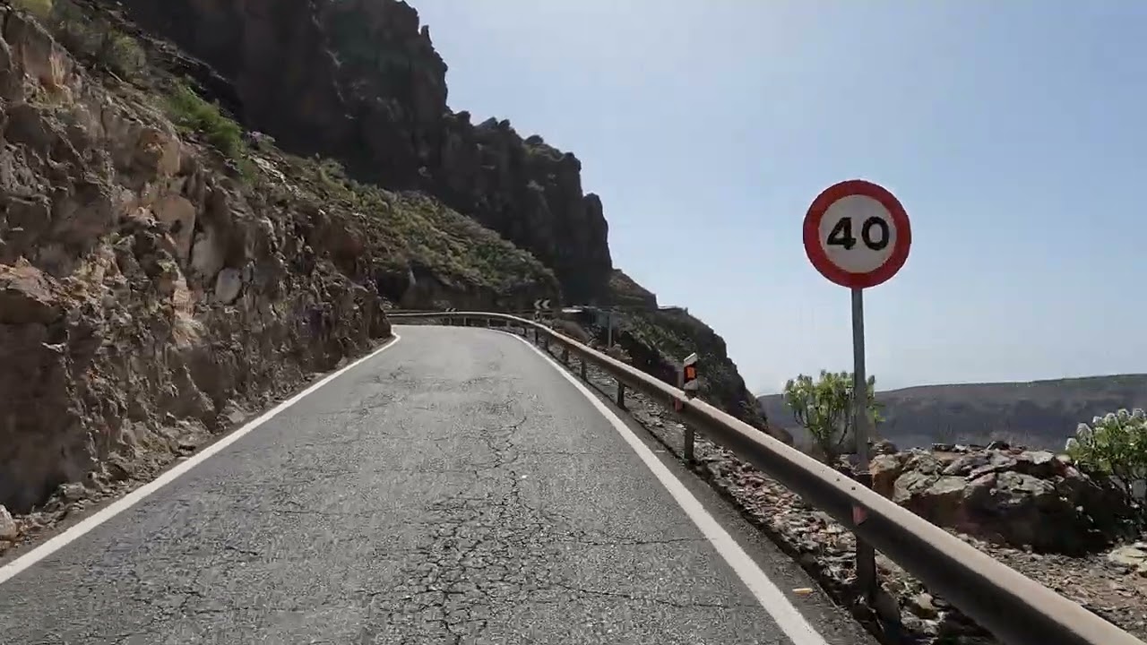 Gran Canaria Cycling: Climbing to the Mirador Astronómico. 4K