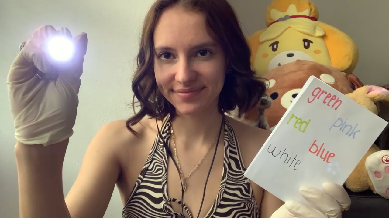ASMR cranial nerve exam 🩺👩🏻‍⚕️ /checking your vision