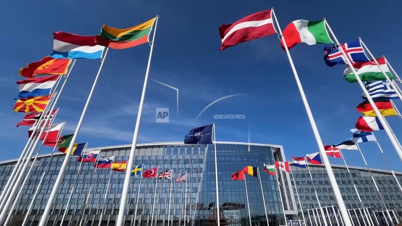 Spring views of NATO headquarters in Brussels