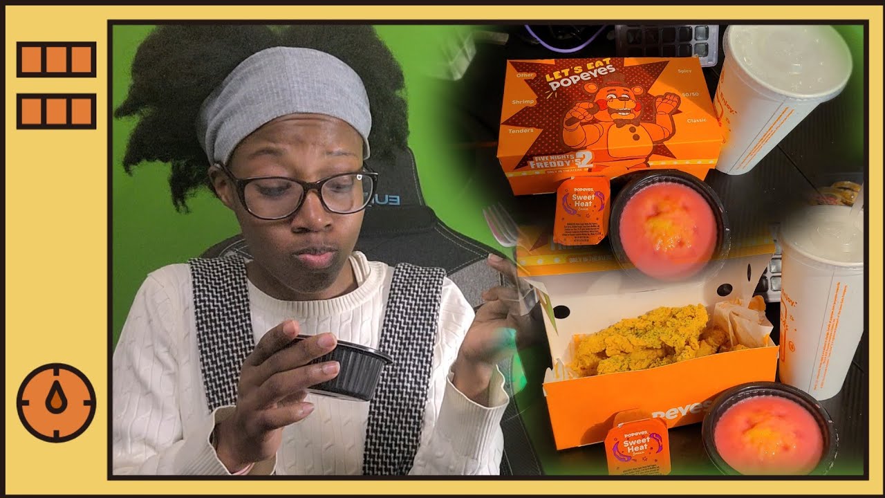 Trying the Freddy Fazbear Delusxe Box from Popeyes!!
