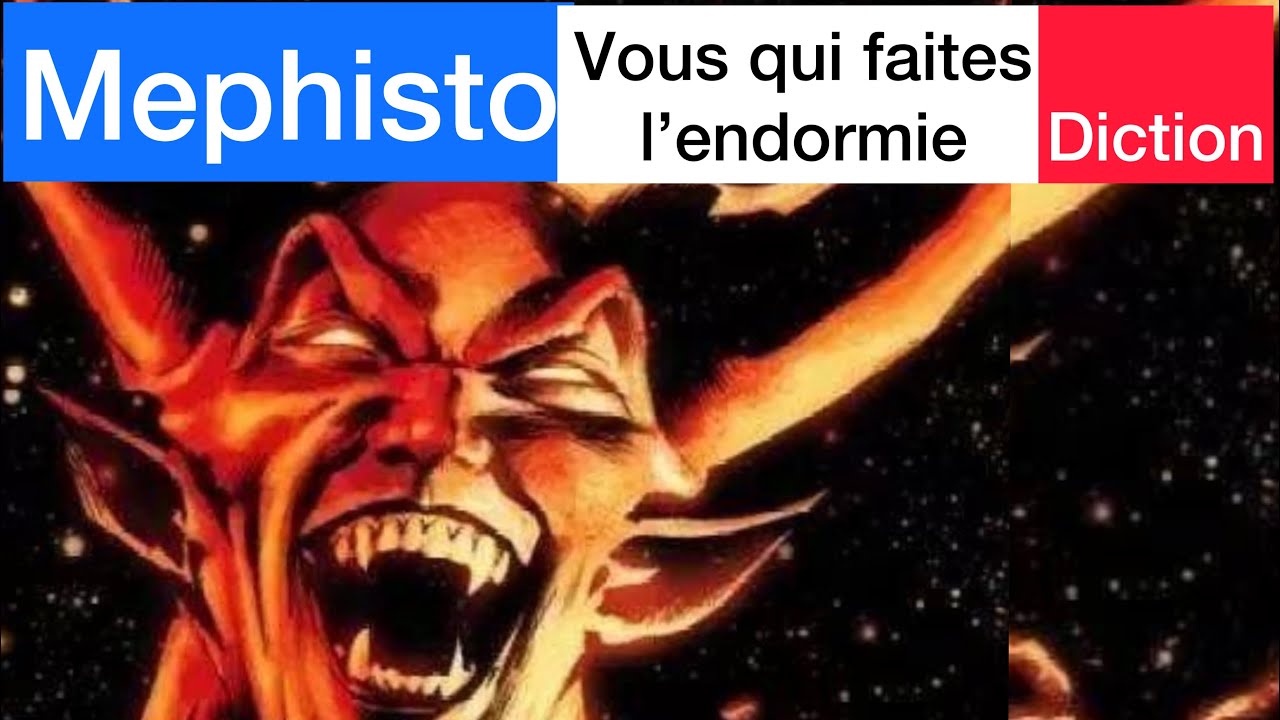 Vous qui faites l'endormie, Mephistopheles (serenade) - Faust GOUNOD, french diction + translation