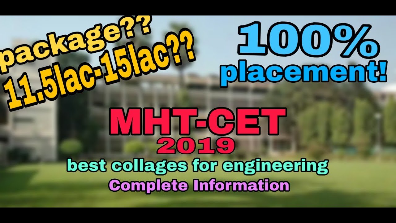 Complete Information about MHT-CET 2019