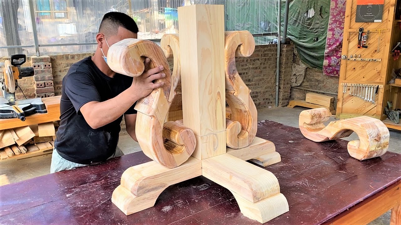 Amazing Skills Of Woodworking Craftsman // Unique Curved Furniture