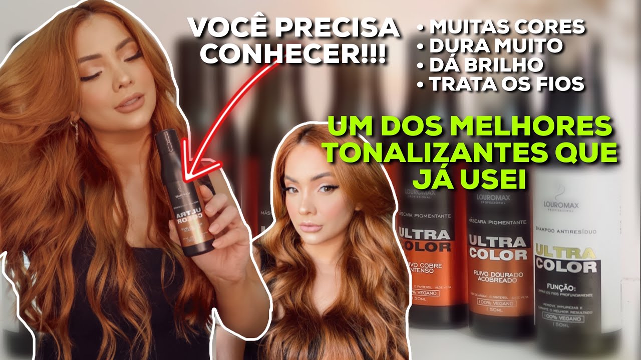 MELHOR TONALIZANTE RUIVO? - Resenha máscaras pigmentantes ULTRACOLOR da Louromax DOURADO ACOBREADO