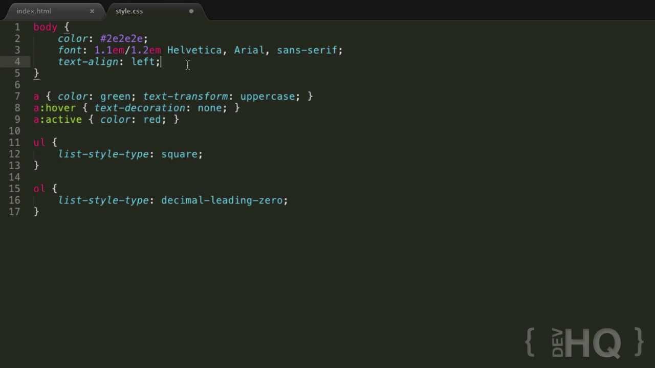 HTML & CSS Tutorial #5: Basic Text Styling