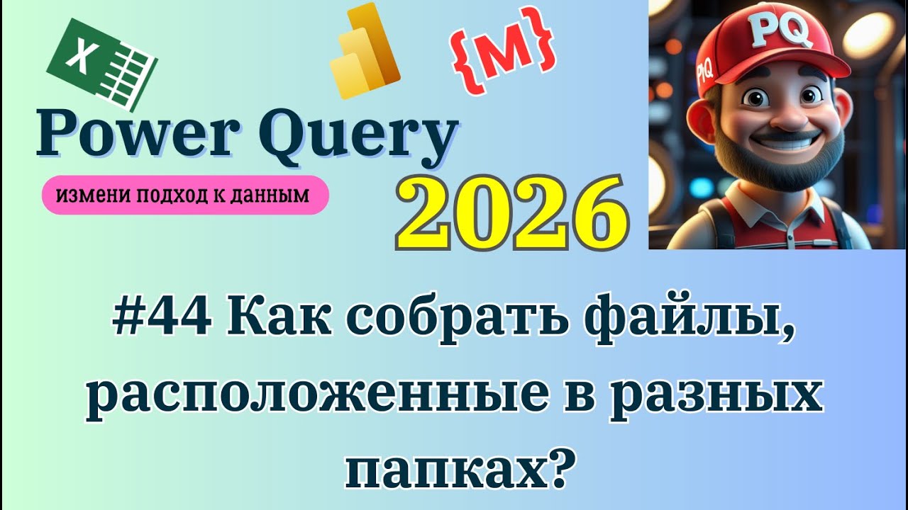 Как в Power Query загрузить данные из файлов, находящихся в разных папках?