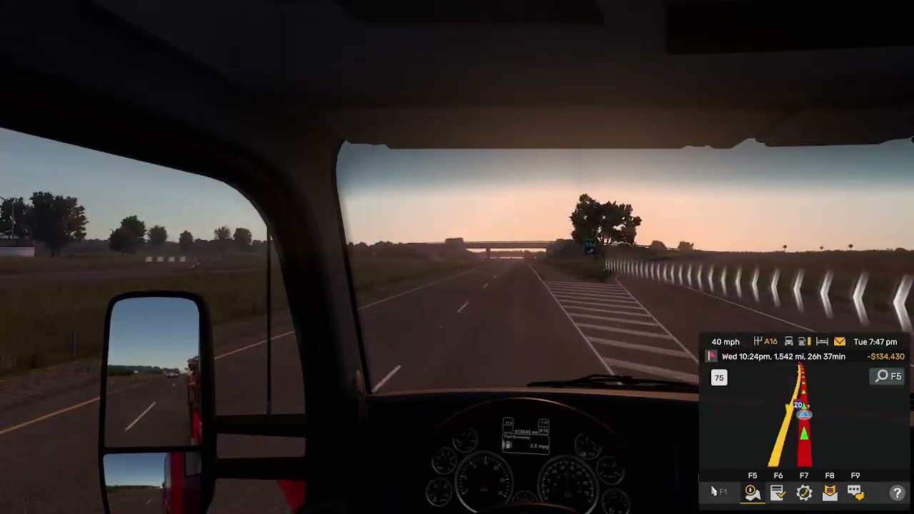 trucking hulling, Getting in some miles America truck simulator