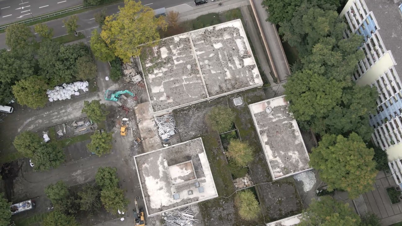 Luftbilder vom Abriss unseres Quiddezentrum in Neuperlach am 21.09.2021