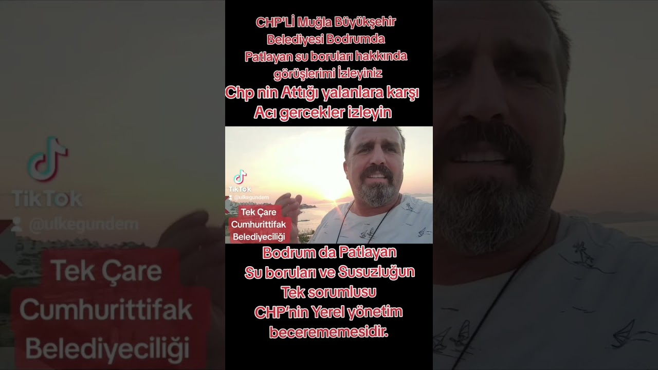 Bodrum da Su sorun ile gerceklerChp halka yanlış bilgi vererek yanıltıyor