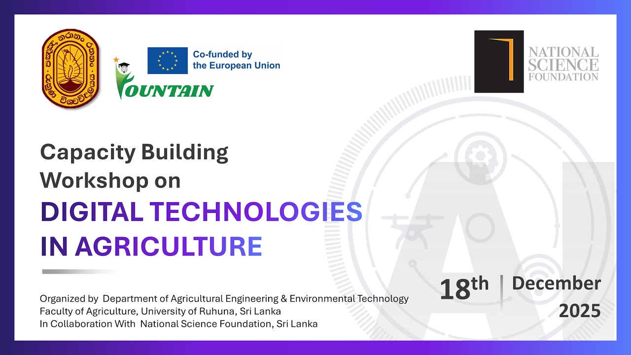 Capacity Building Workshop on “Digital Technologies in Agriculture”