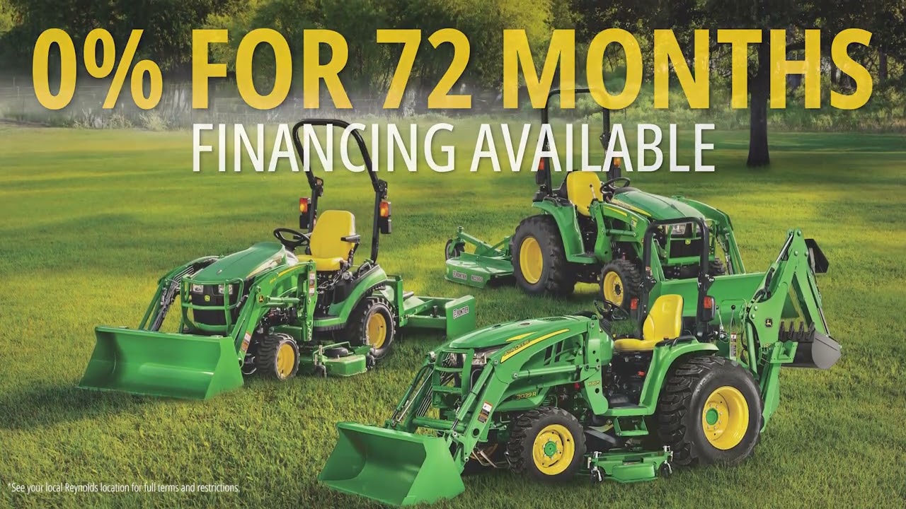 0% For 72 Months Financing Available on Select John Deere Models