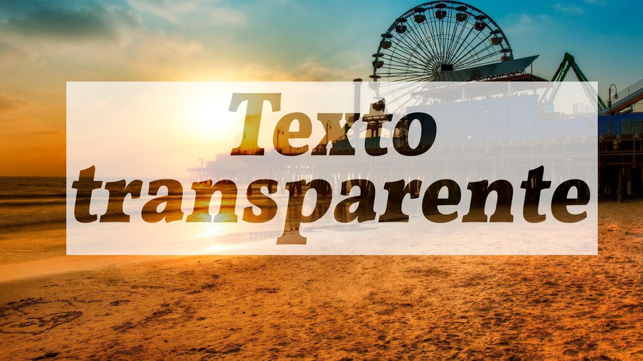PHOTOSHOP CC | EFECTO TEXTO TRANSPARENTE | TUTORIAL