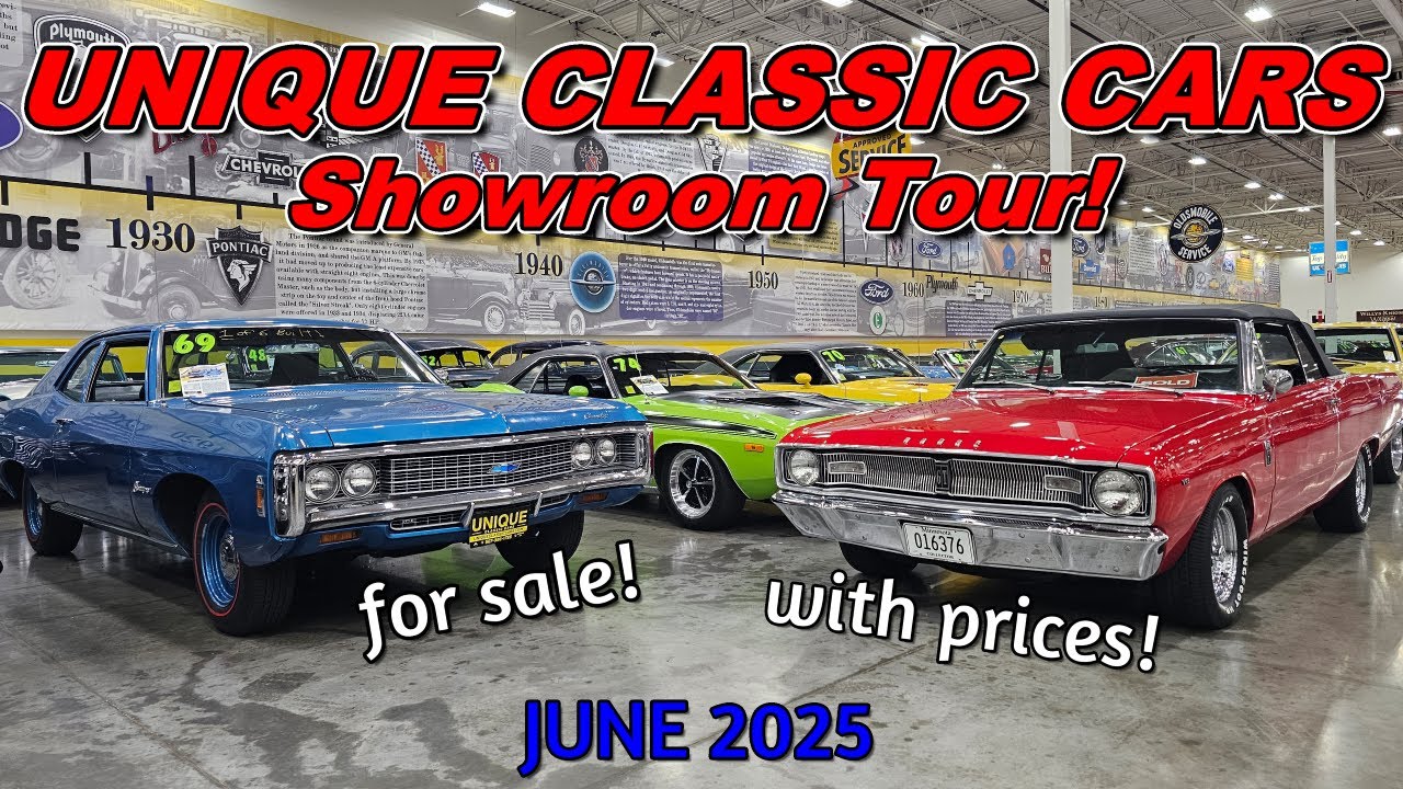 CLASSIC CARS FOR SALE !! Unique Classic Cars Lot Walk June 26 2025 - muscle cars - hot rods - trucks