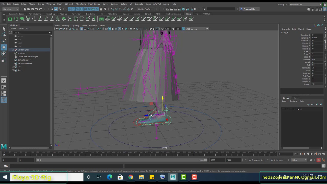 Maya 3D Cloth Rig #5