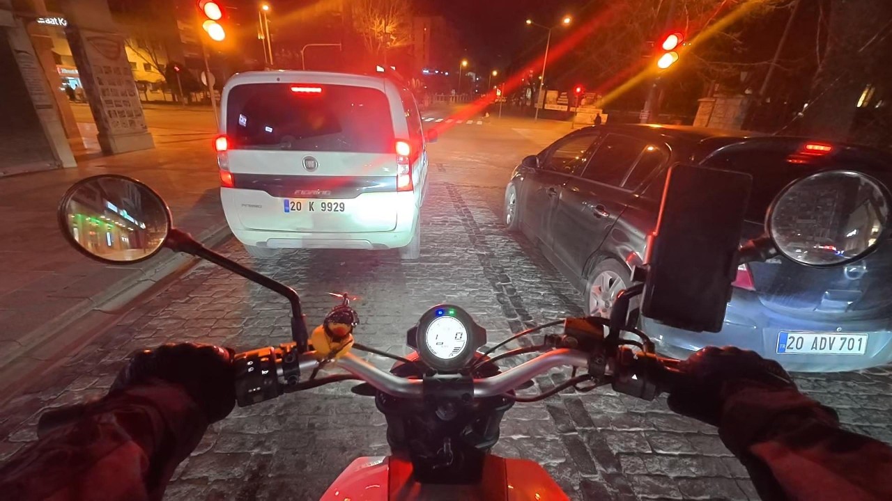 Bayramyeri - Kayalık - Amfi - DENİZLİ | Night Ride POV 4K | Dji Osmo Action 5 Pro | CfMoto CL-X 250