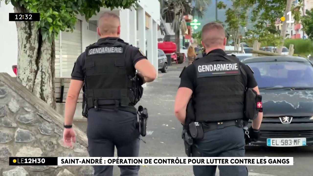 Les forces de l’ordre déployées à Saint-André pour une opération de sécurité.