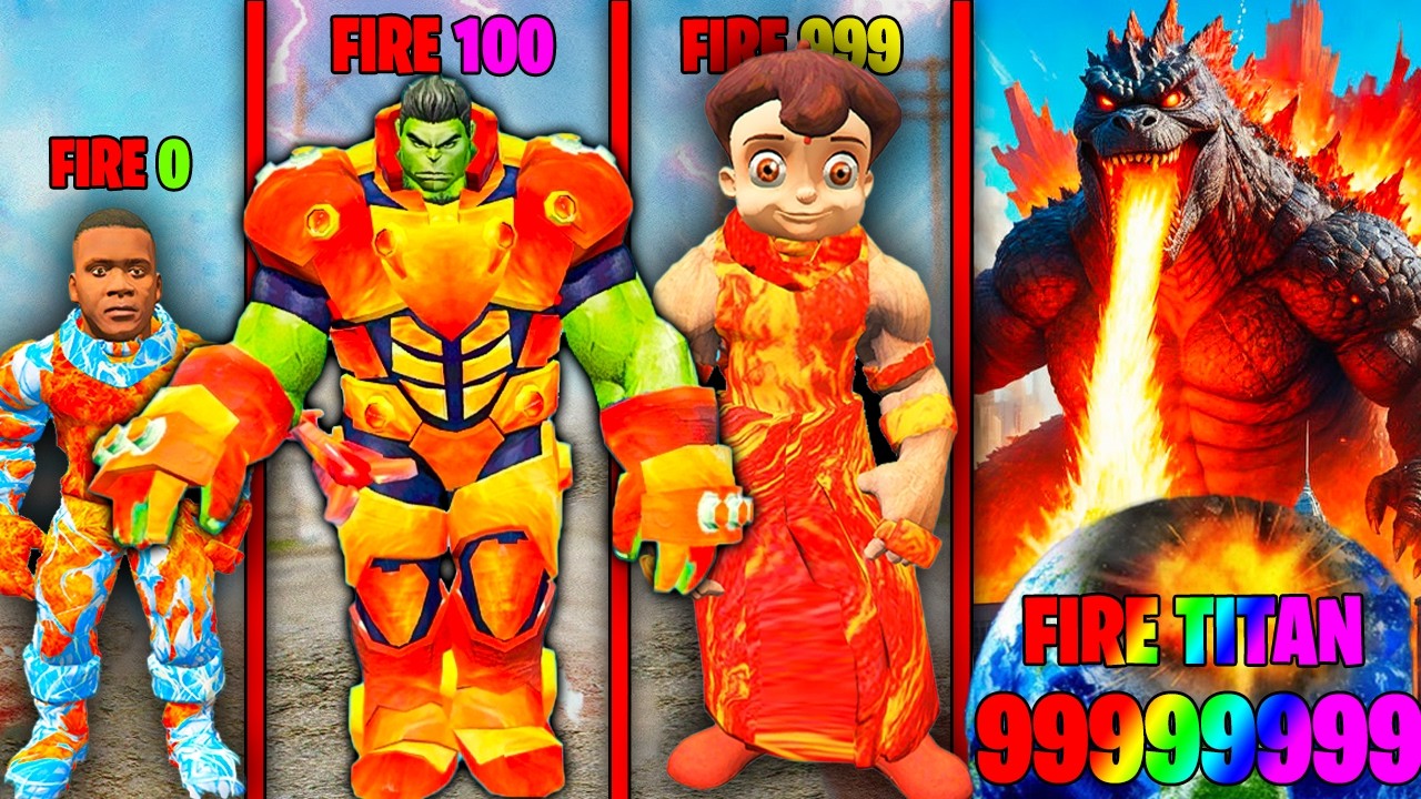 Weakest To STRONGEST HULK FIRE TITAN In GTA 5!