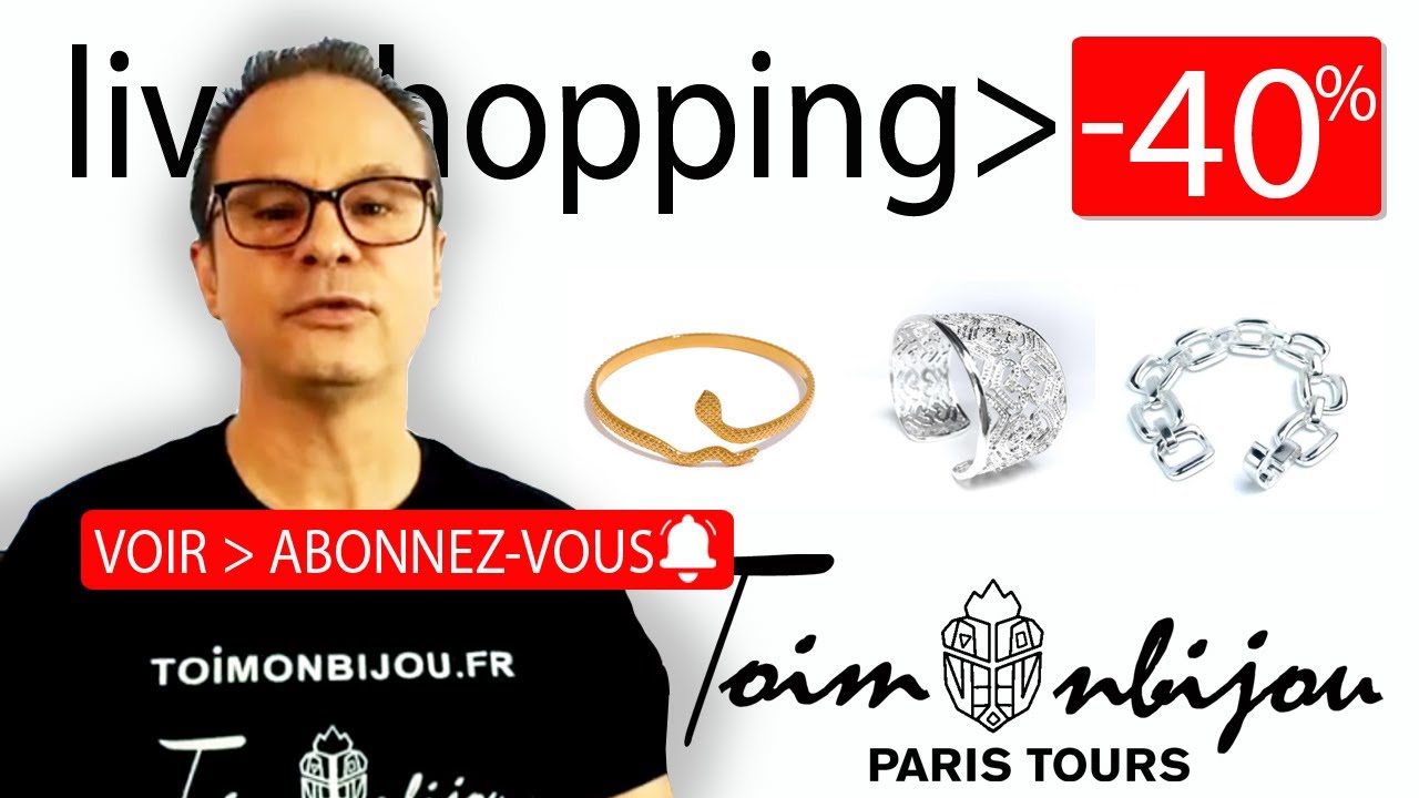 Liveshopping - Bijou Bracelet, Gourmette jonc Argent et Plaqué Or gagner -40% à la fin du live