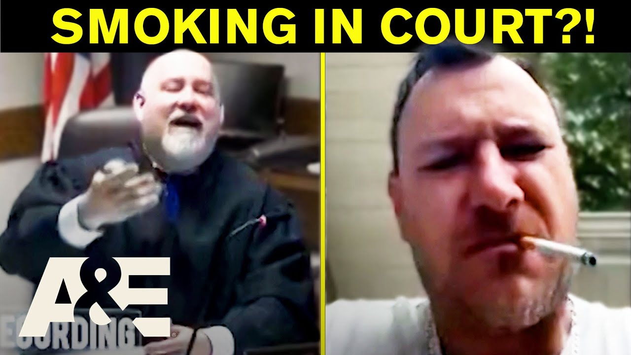 Man SMOKES While Arguing w/ Judge Over $110 Traffic Violation Ticket | Court Cam | A&E