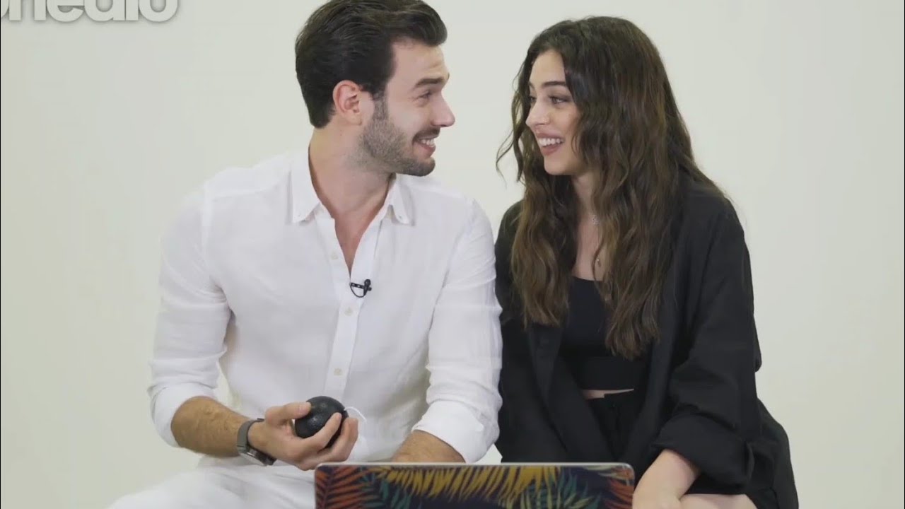 Compilation of Cemre Baysel looking at Aytaç Şaşmaz on Onedio Bahtsiz Game