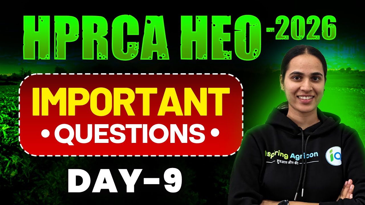 HPRCA HEO Exam - 2026 | Important questions | HP Horticulture Extension Officer | Oseen ma'am