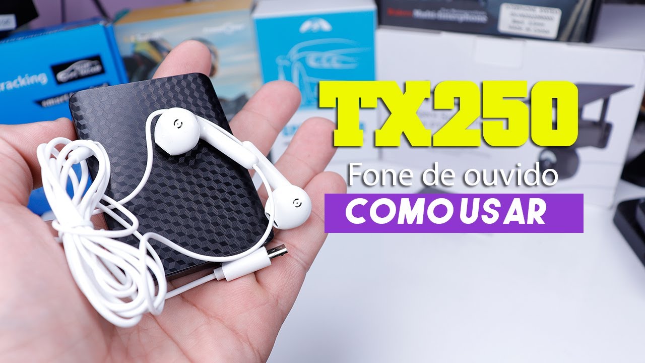 Gravador espi&atilde;o TX250 - como usar o fone de ouvido da vers&atilde;o PREMIUM