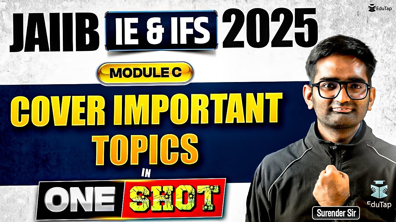 JAIIB IE And IFS Online Classes 2025 | JAIIB IE & IFS Module C Important Topics | JAIIB Preparation