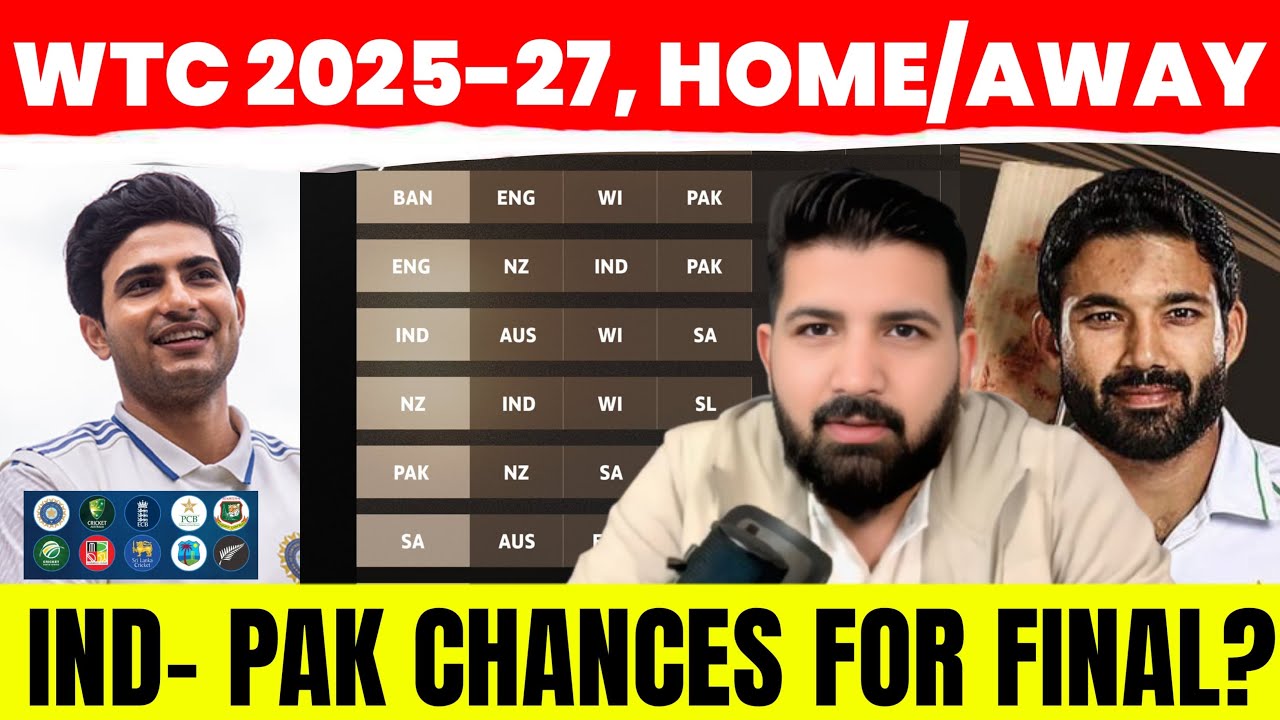 WTC 2025-2027 fixtures, qualification scenarios | Chances of PAK and other countries