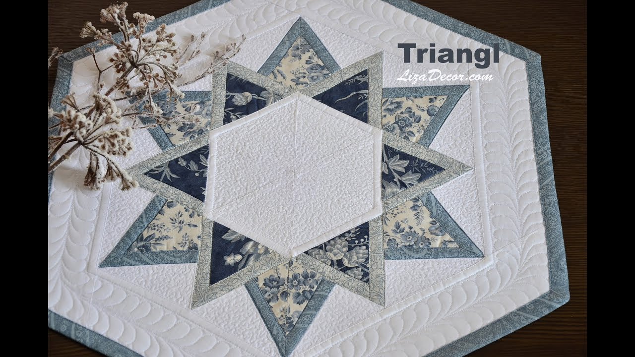 Patchwork tutorial Triangl - Patchworkové vzory podle pravítka Triangl LizaDecor.com