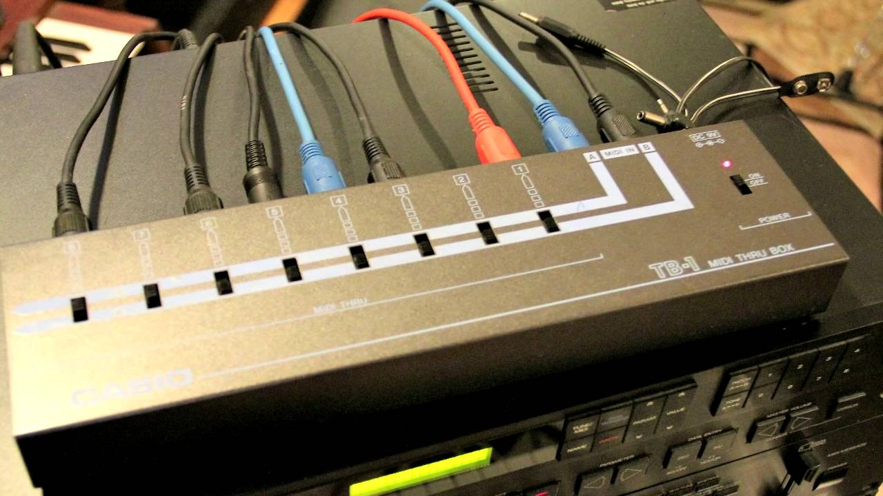 House with five old synth rack modules